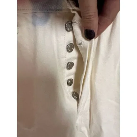 NEW Levi's 501 Jeans Womens Straight Leg White Tie Dye High Waisted Size 31x30 - Picture 5 of 14